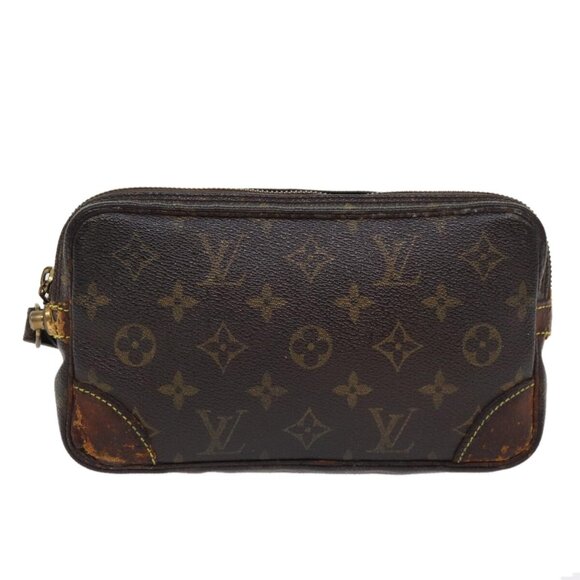 LOUIS VUITTON Monogram Marly Dragonne PM Clutch Bag - Picture 7 of 15